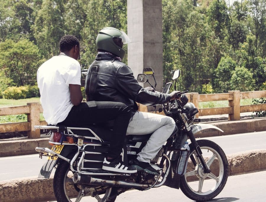 Boda boda rider with a passenger