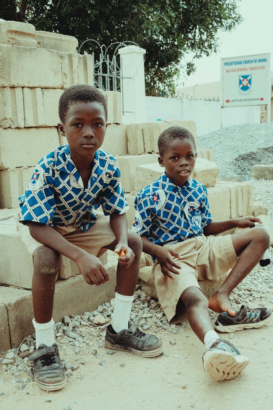 School children in uniform