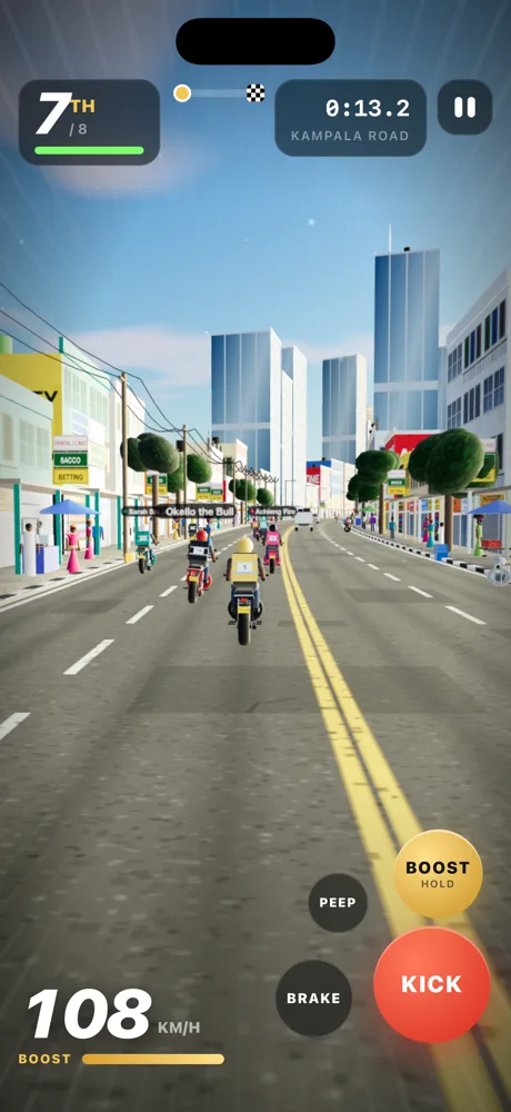 Boda Race: racing boda bodas down Kampala Road